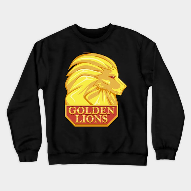 Golden lions Crewneck Sweatshirt by yeyitoalba